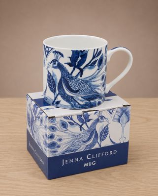 JENNA CLIFFORD – Peacock Sapphire Garden Mug