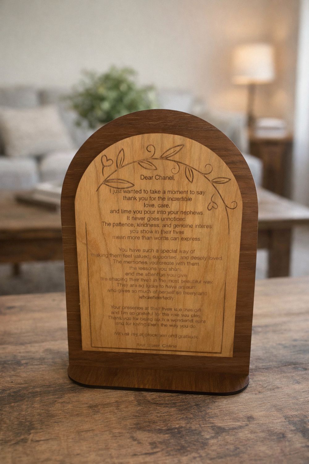 Personalised Wooden Engraved Plaque