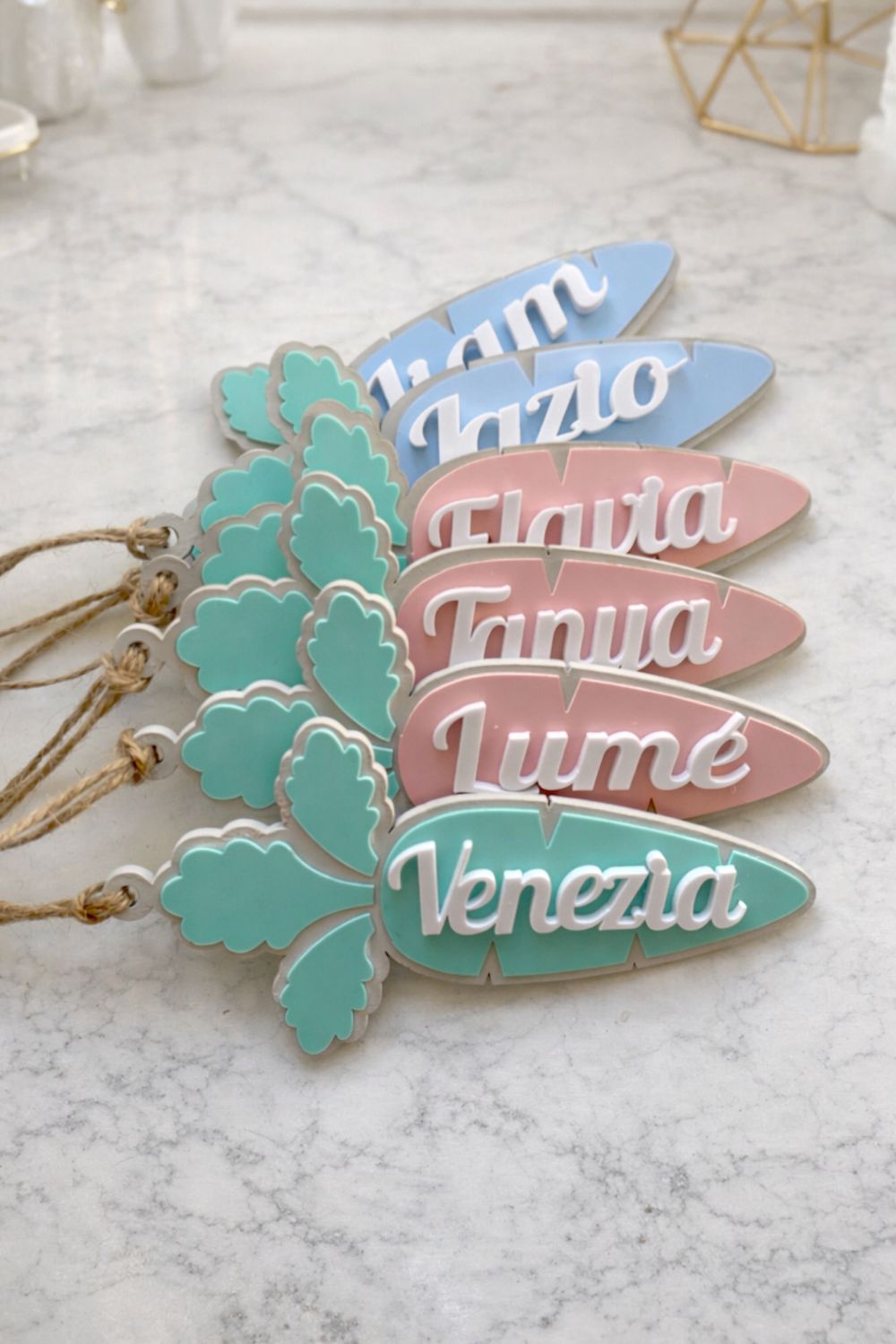 Personalised 3D Easter Carrot Name Tags