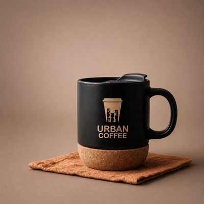 Sienna Cork &amp; Ceramic Coffee Mug - 340ml