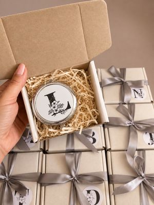 Monogram Compact Mirror - Gift Packaged