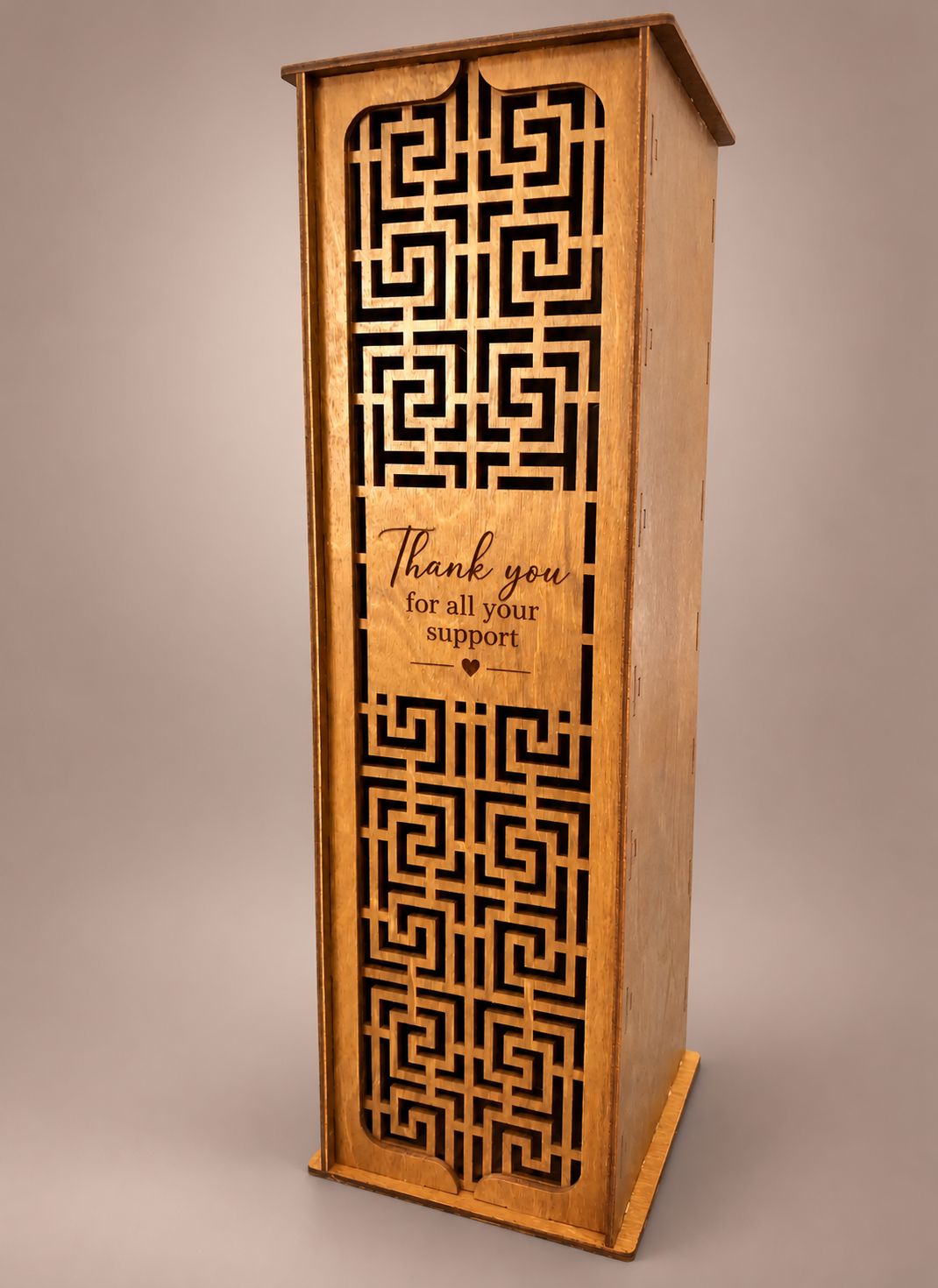 Personalised Teak Veneer Wine Box