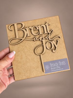 Cake topper - 2 Name