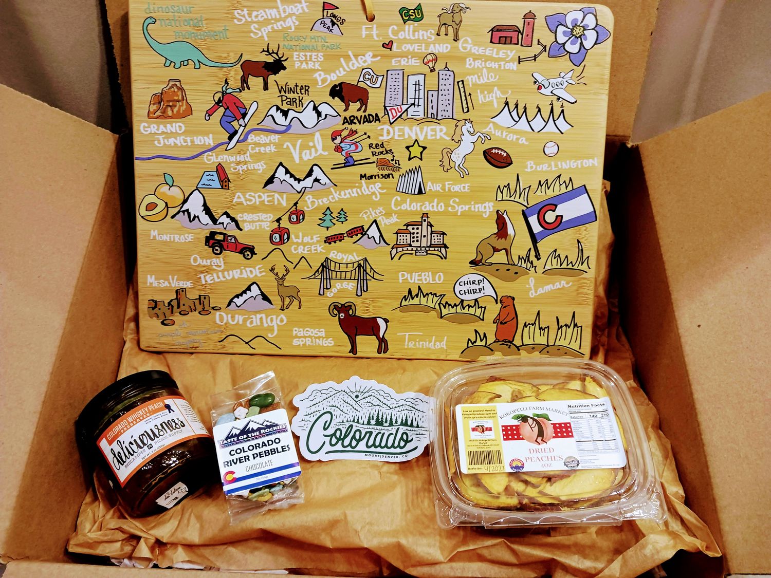 Colorado Cutting Board Gift Box Colorado Cutting Board Gift Box