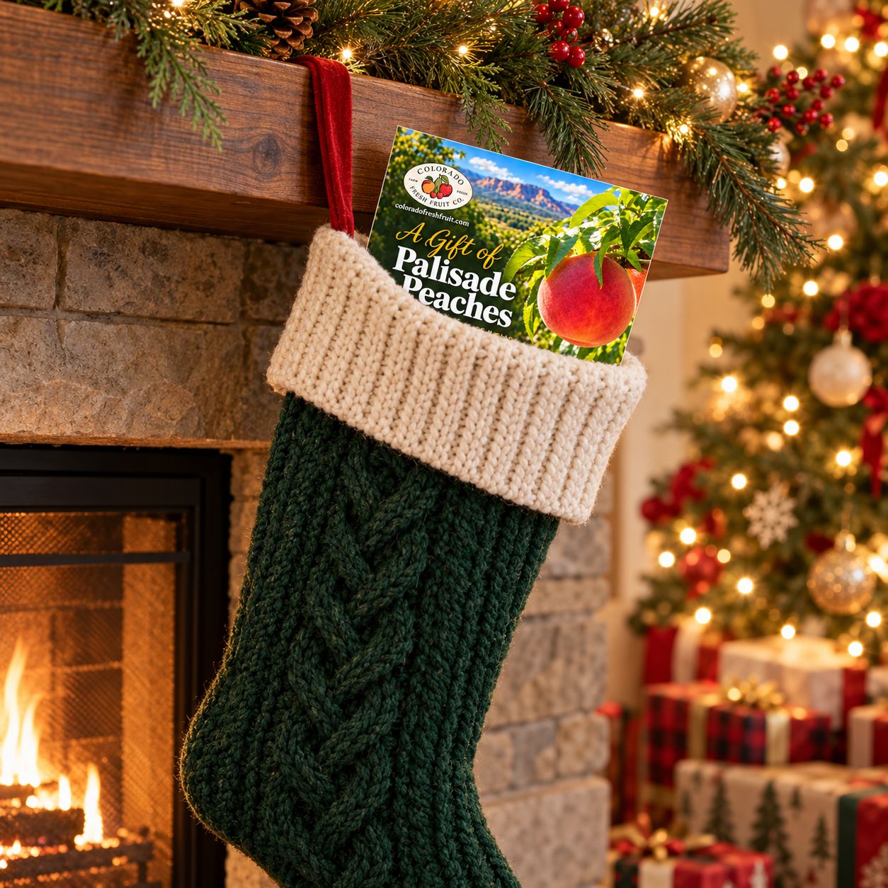 Palisade Peach Gift Voucher — 12 Peaches &amp; Free Two-Day Shipping