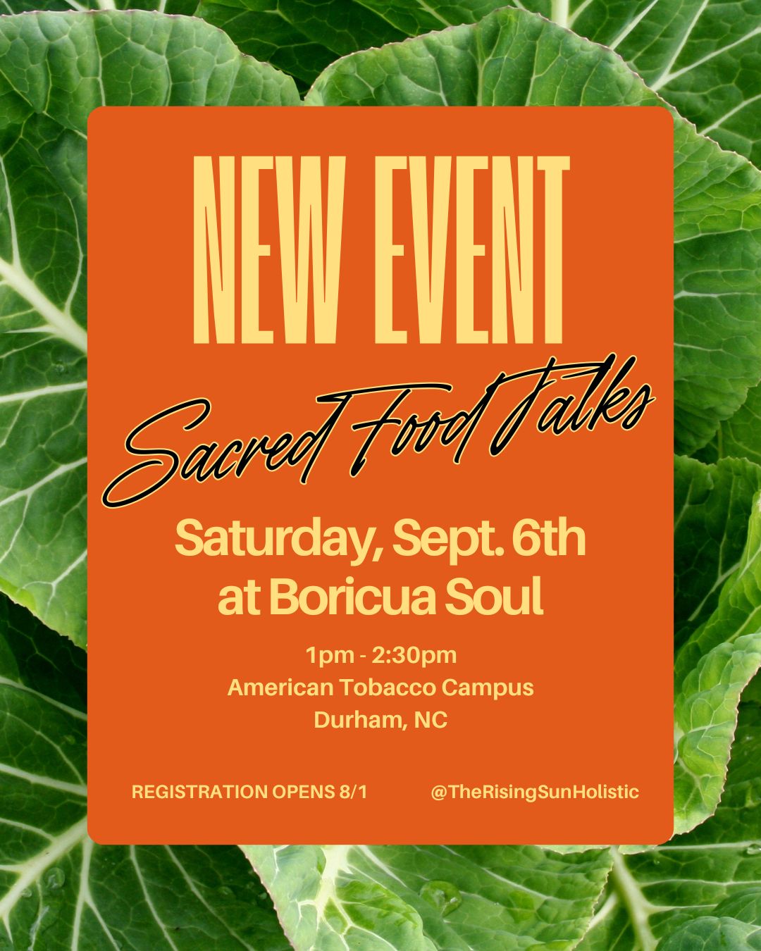 Sacred Food Talks