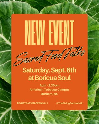 Sacred Food Talks