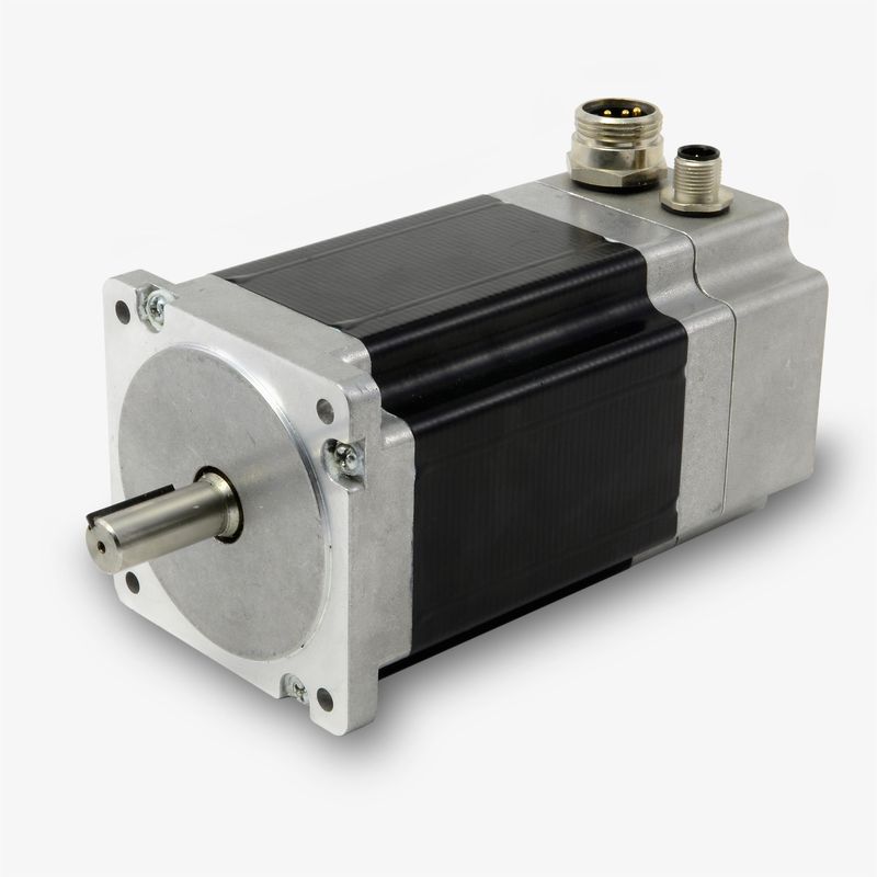 NEMA 34 stepper motor with incremental encoder, IP65 protection and 850.0 Ncm holding torque