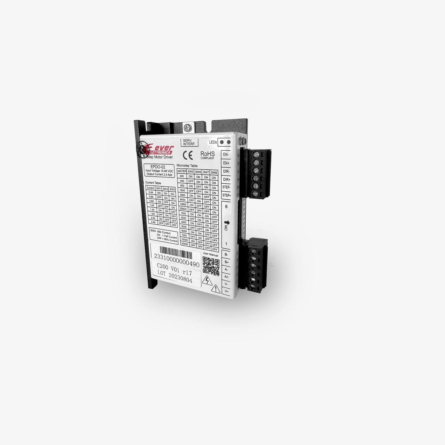 Clock &amp; Direction stepper motor drives up to 48 Vdc - 2.4 Apeak