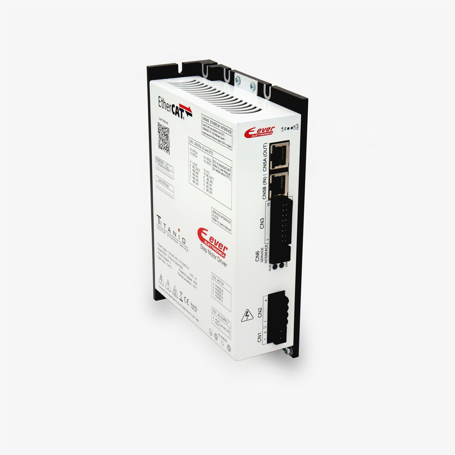 High voltage EtherCAT stepper motor drives in open loop up to 240 Vac - 4.2 Apeak