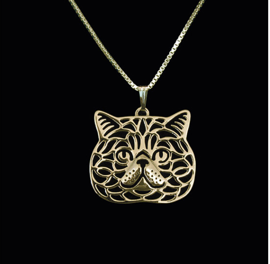 Exotic Shorthair pendant, colour: Gold