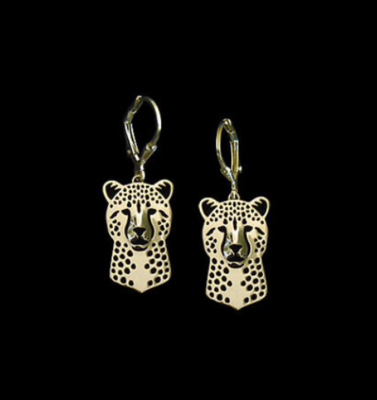 Cheetah drop earrings