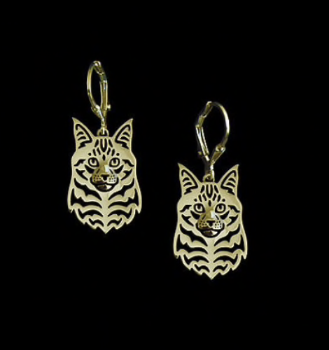 Maine Coon drop earrings