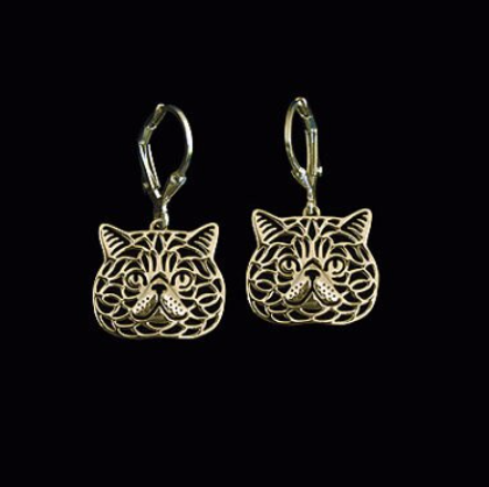 Exotic Shorthair drop earrings