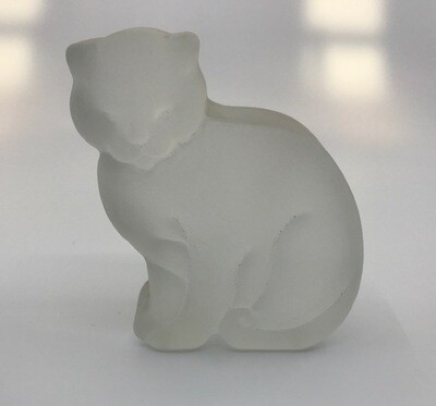 Vintage Frosted Crystal Cat