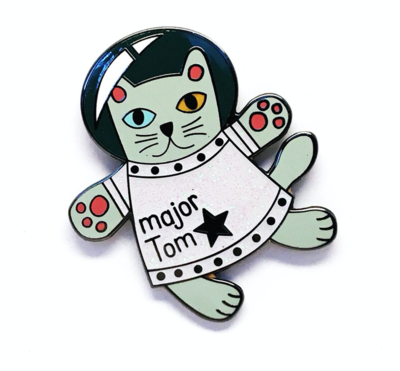 Major Tom Cat Pin by Blossom and Cat