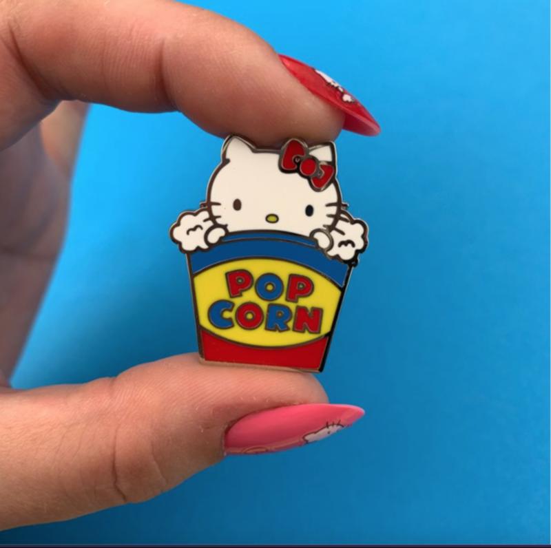 Hello Kitty  Popcorn Enamel Pin by Erstwilder