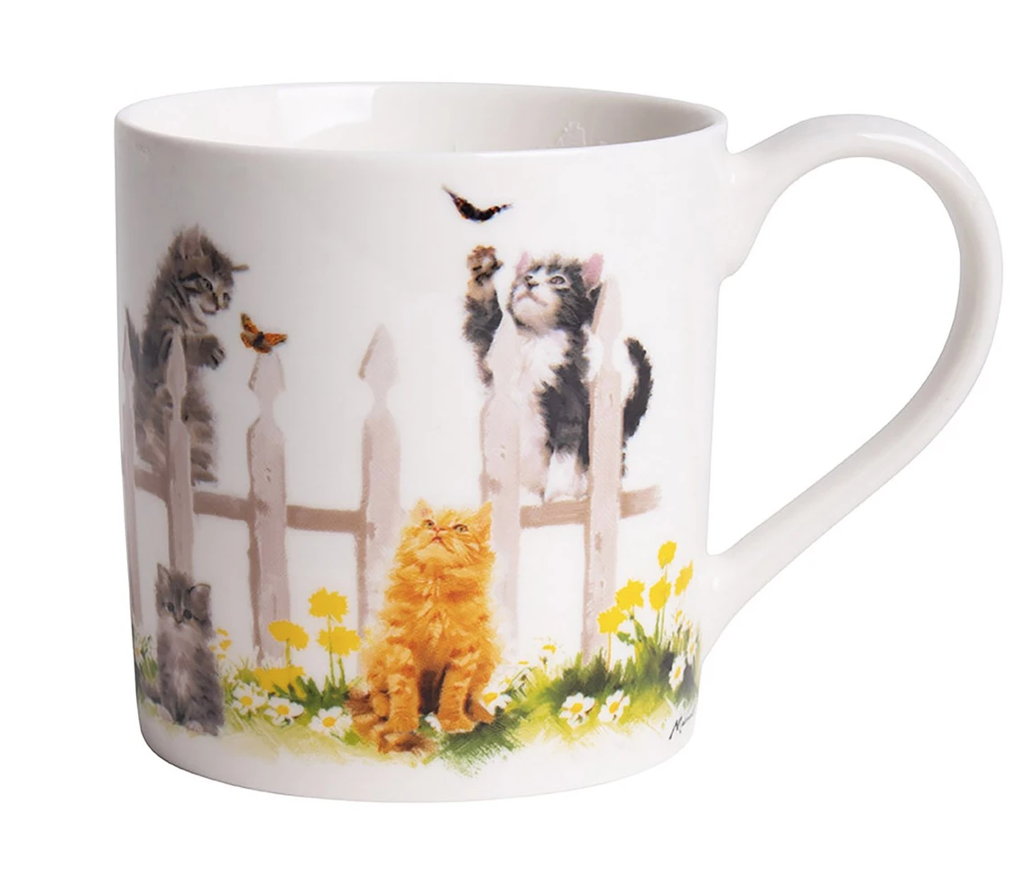 Kitten Adventures Mug by Ashdene, Design: Chasing Butterflies