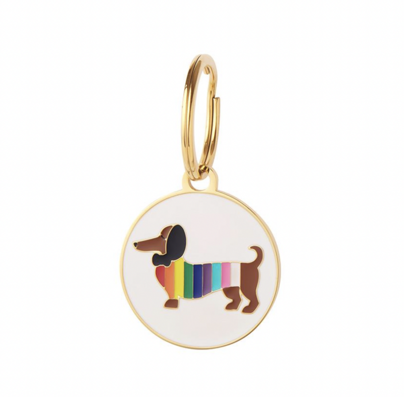 Spiffy The Supportive Dog Enamel Charm by Erstwilder