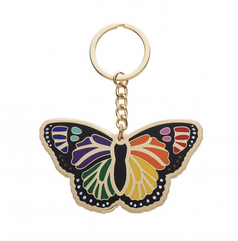 Prince Of Pride Butterfly Enamel Key Ring by Erstwilder