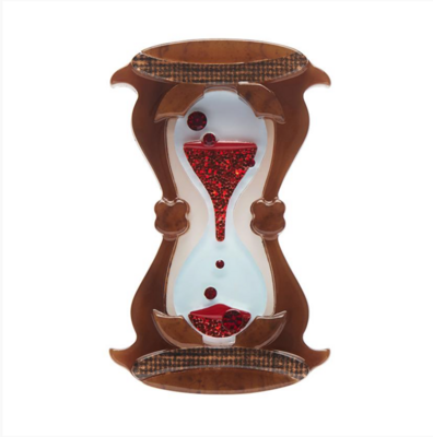 Hourglass Brooch by Erstwilder