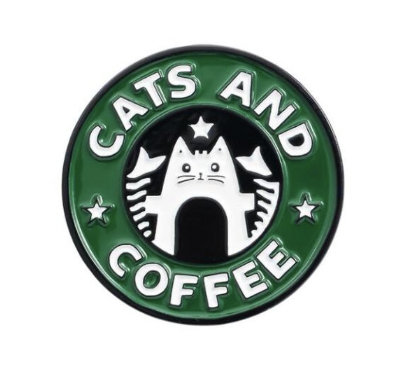 Cats And Coffee Badge