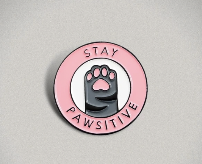 Stay Pawsitive Badge