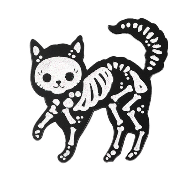 Pretty-scary Kitty-bones pin