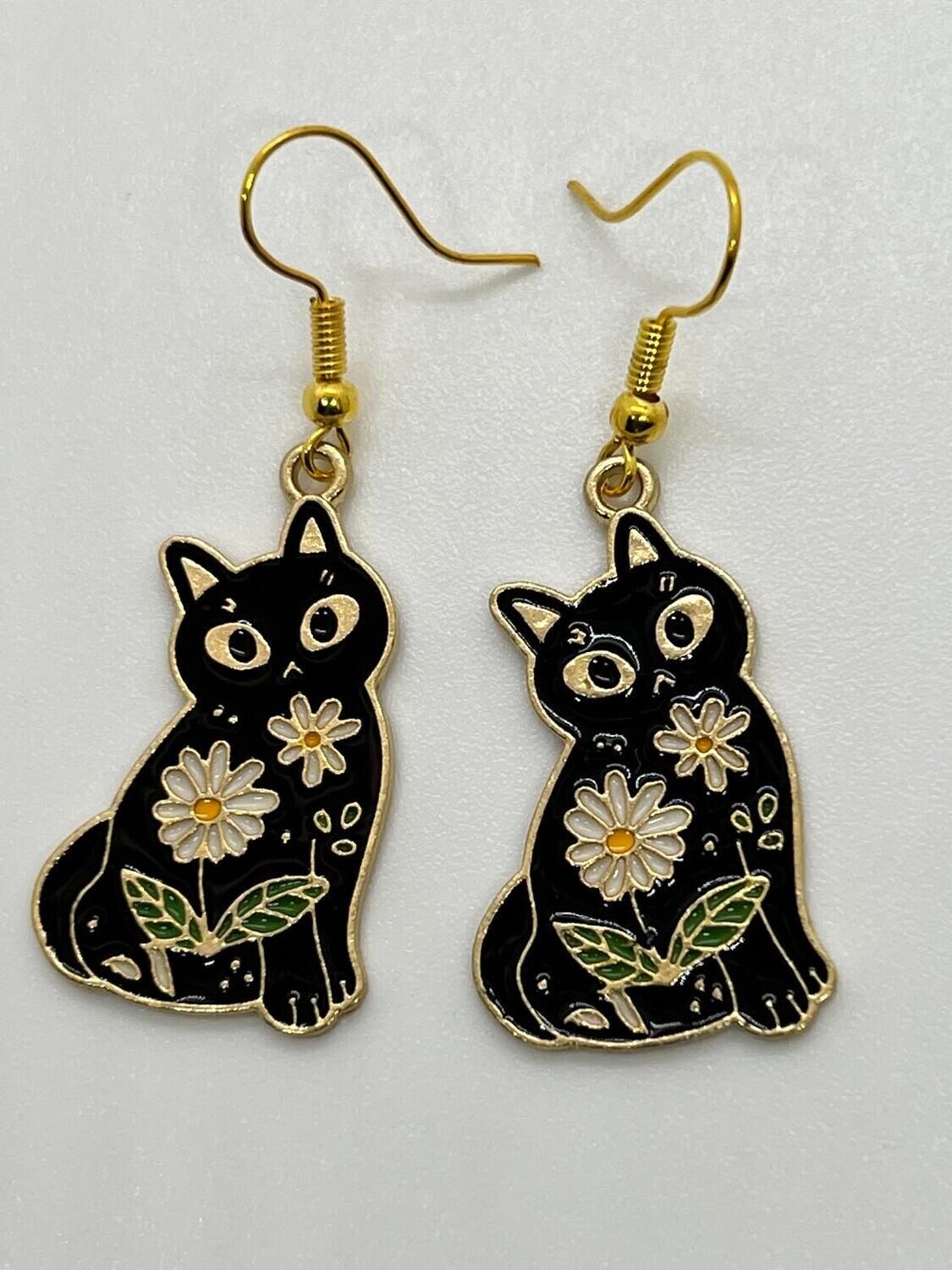 Flower Cat Earrings