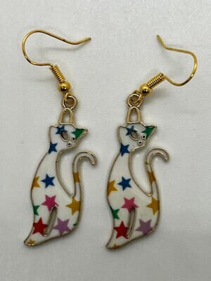 Star  Cat Earrings