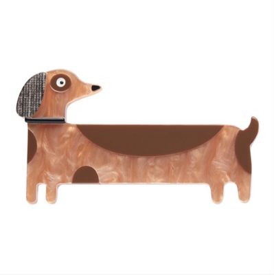 Long Dog Brooch by Erstwilder