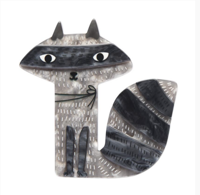 Sunday Racoon Brooch by Erstwilder