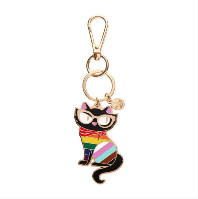 Elissa The Rainbow Cat Enamel Keyring by Erstwilder