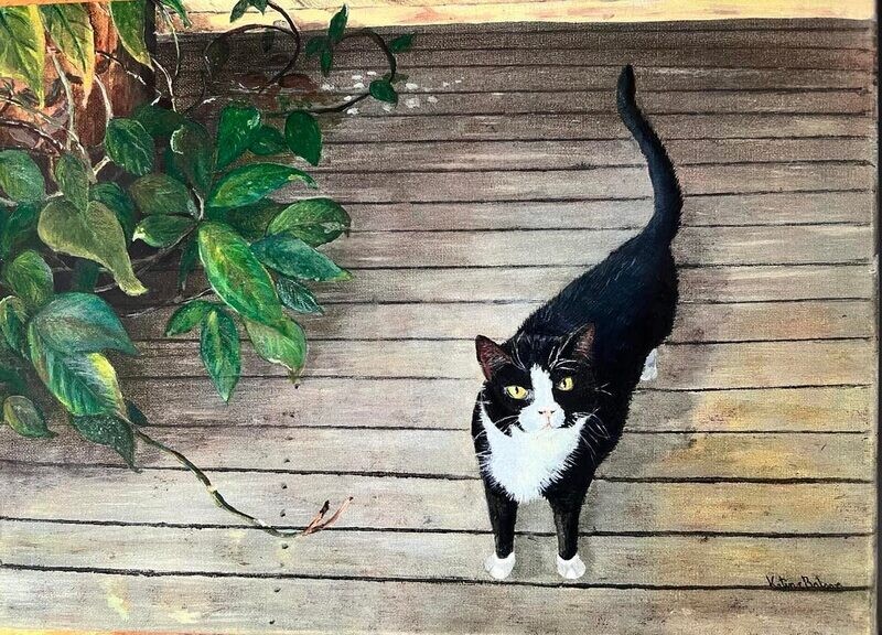 Darling On The Deck limited print by Katina Balson