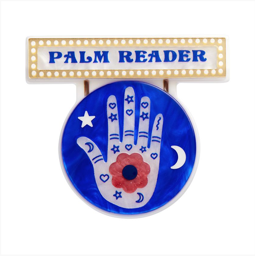 Hands-On Clairvoyance Brooch by Erstwilder