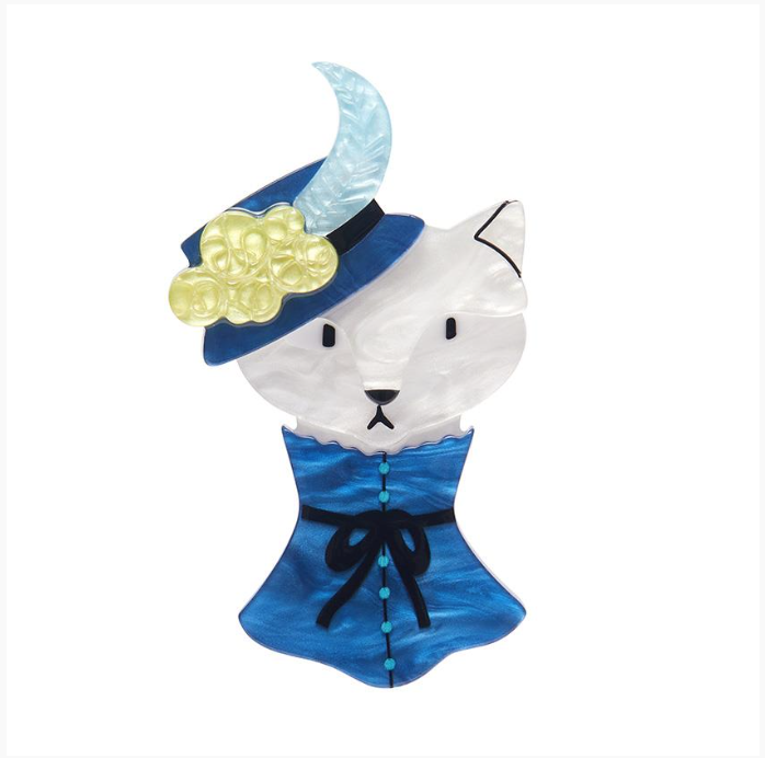 Cat in The hat Brooch by Erstwilder