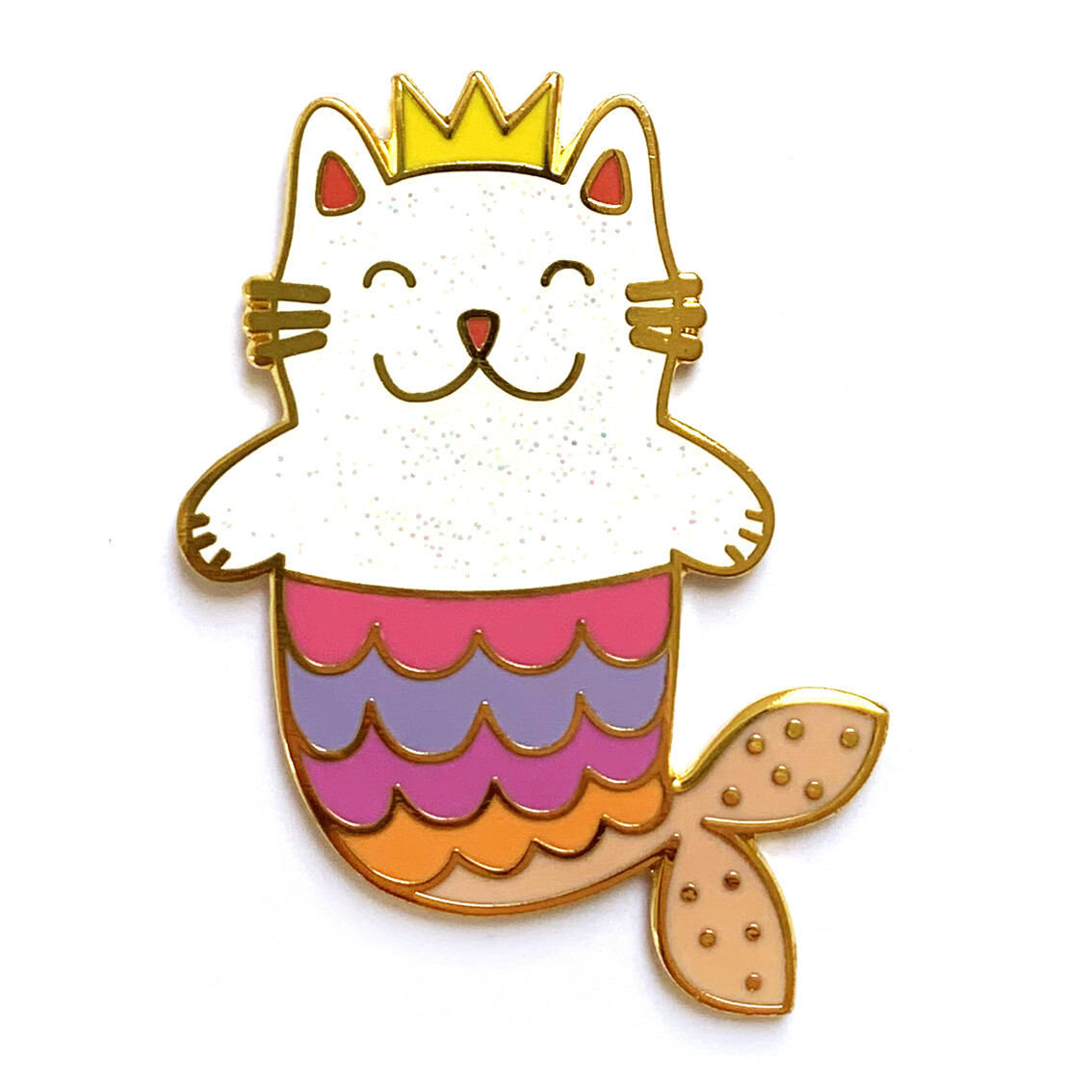 PurrMaid pin by Blossom and Cat, colour: Peachy
