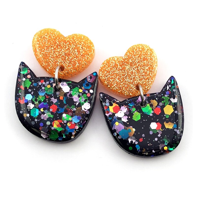 Resin Cat Earrings by Blossom & Cat