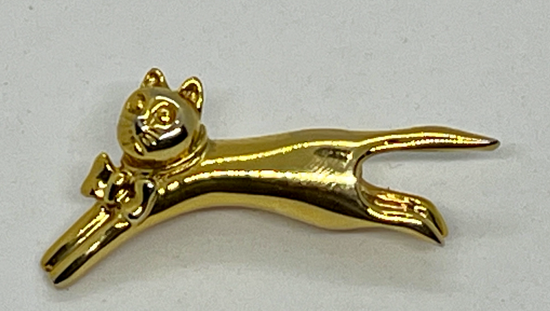 Leaping Cat Brooch