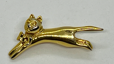 Leaping Cat Brooch