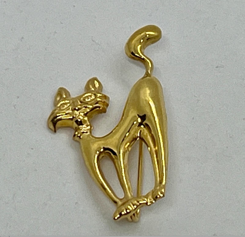 Whimsical Cat Brooch
