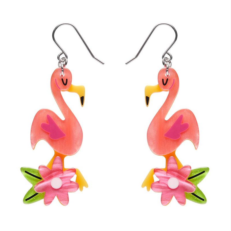 Let's Flamingle Drop Earrings by Erstwilder