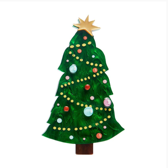 Topped With Tinsel Broach by Erstwilder