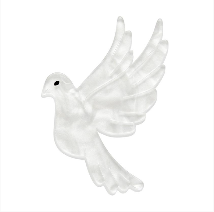 Christmas Dove Mini Broach by Erstwilder