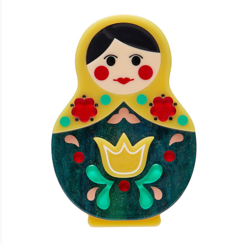 Matryoshka Memories Brooch by Erstwilder