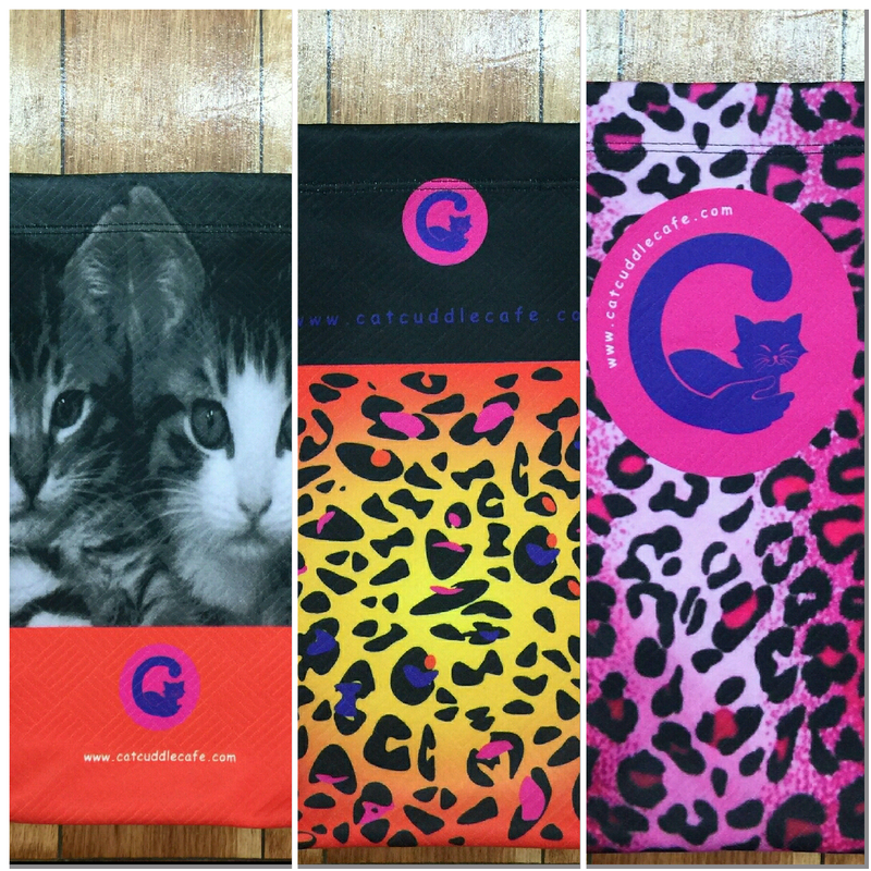 Cat Cuddle Café Tote Bags
