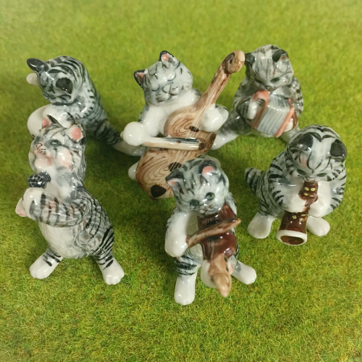 Cat Band Ceramic Miniatures