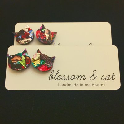 Blossom & Cat Galaxy Ear Studs
