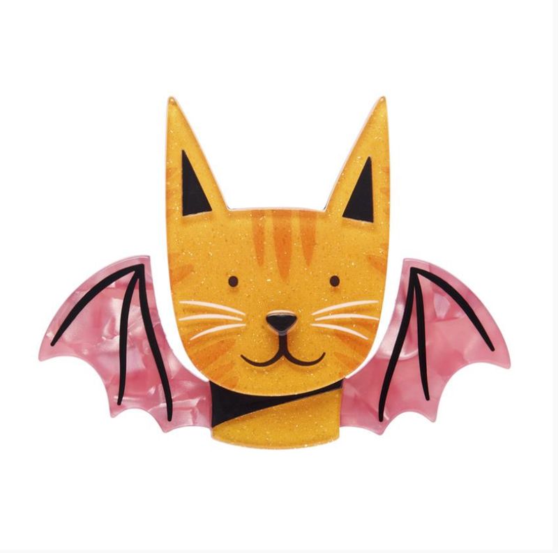 Winged Kitty Brooch by Erstwilder