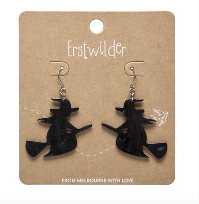 Flying Witch Drop Earrings by Erstwilder